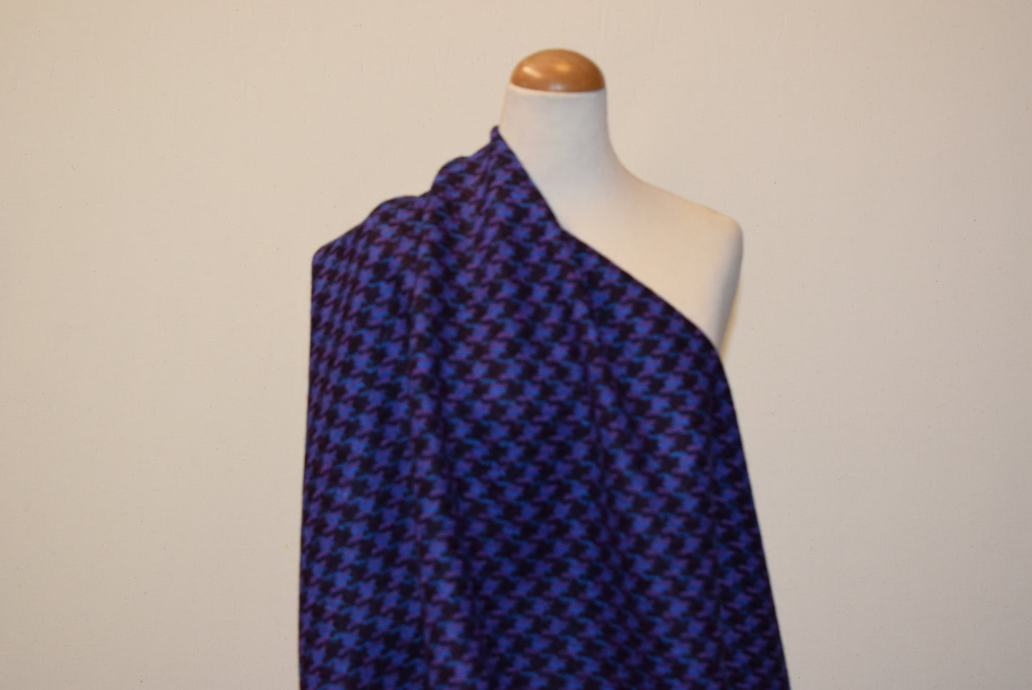 Purple & Royal Dogtooth Tweed