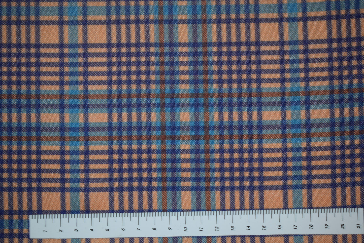 'Seville Check' Twill - Blue