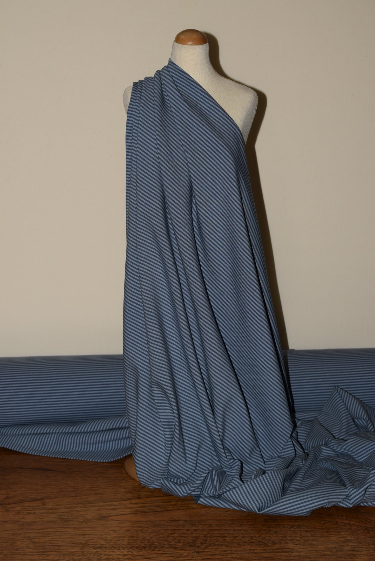 220grms Stripe Jersey - Blue/Mauve