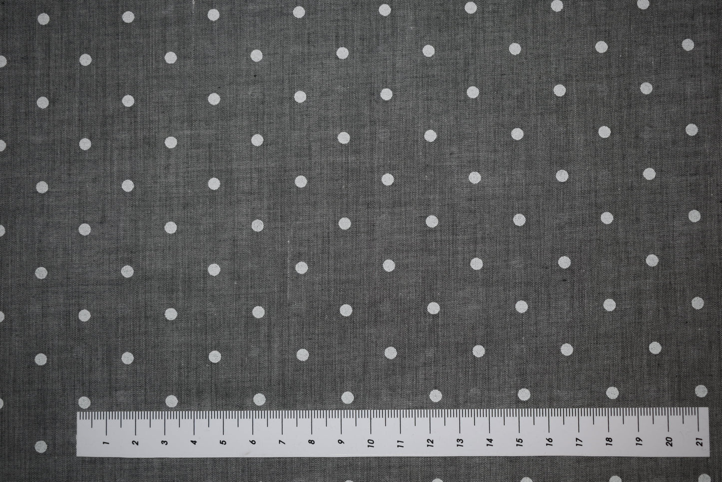 Polka Chambray Lawn - Grey/White