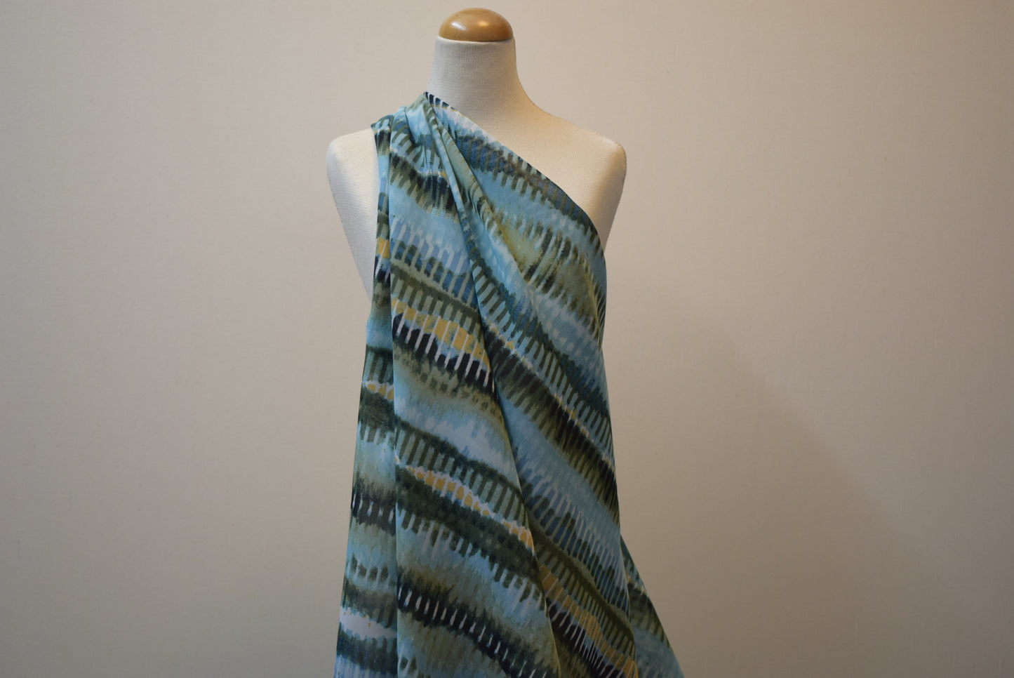 'Horizon' Georgette - Green