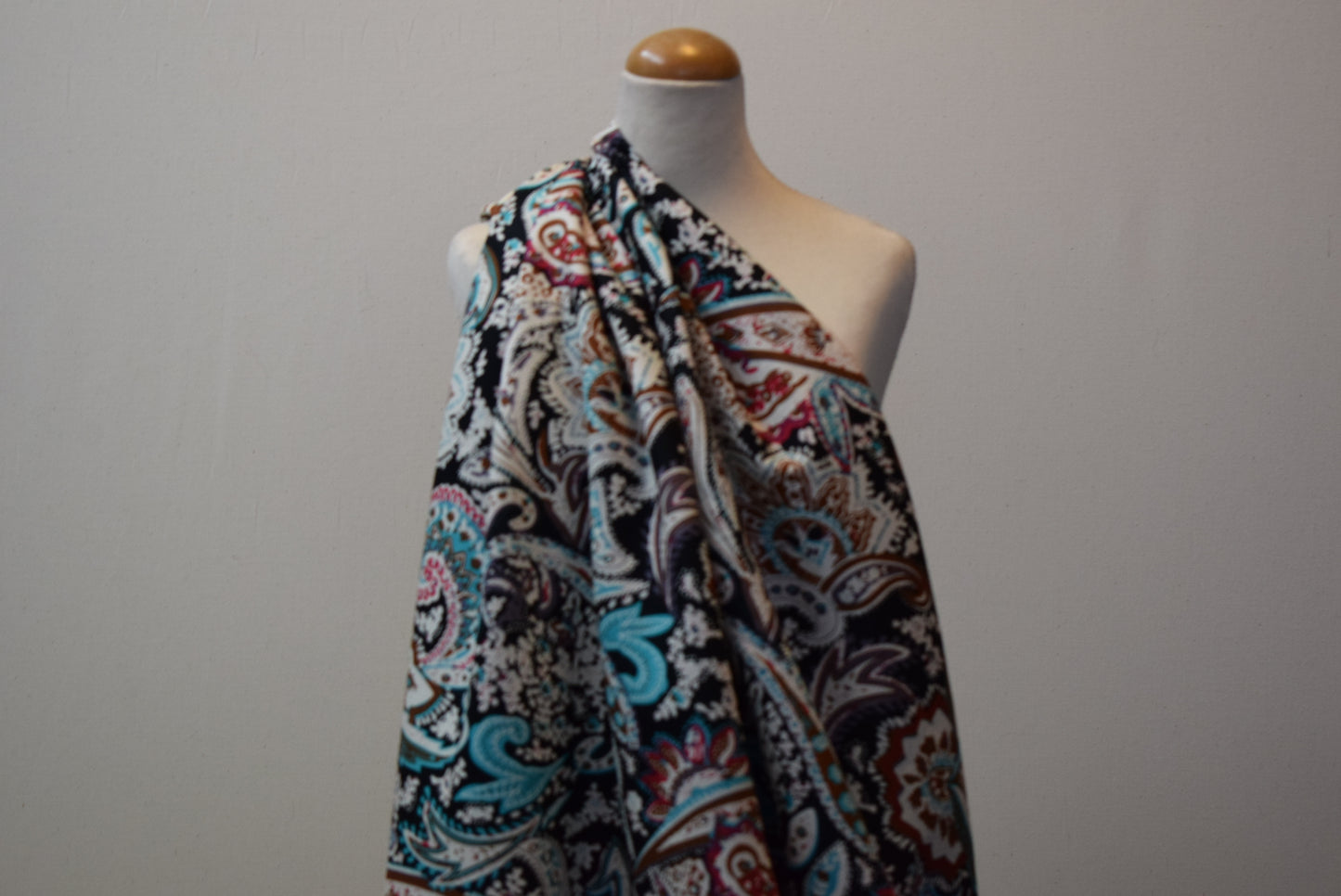 'Siam' Black Paisley