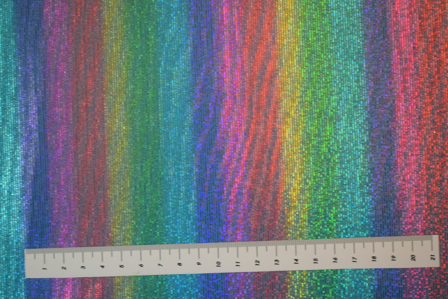 Rainbow Foil Stripe - Turquoise