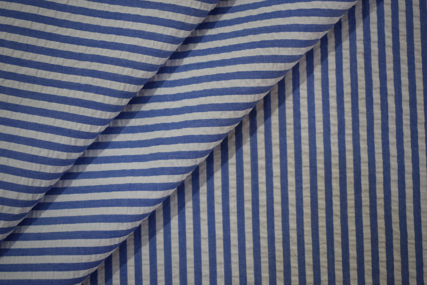 Mid Blue/White Seersucker