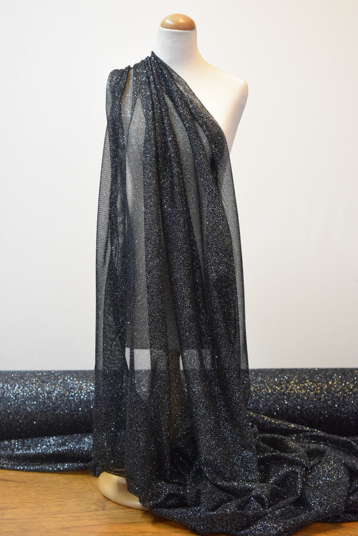 Glitter Stretch Net - Black