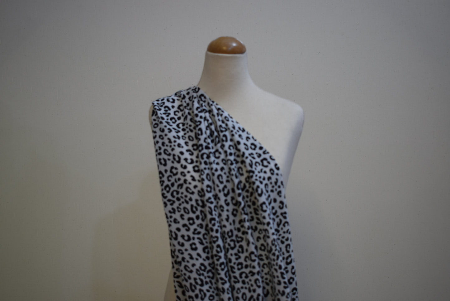 Black & White Leopard Georgette