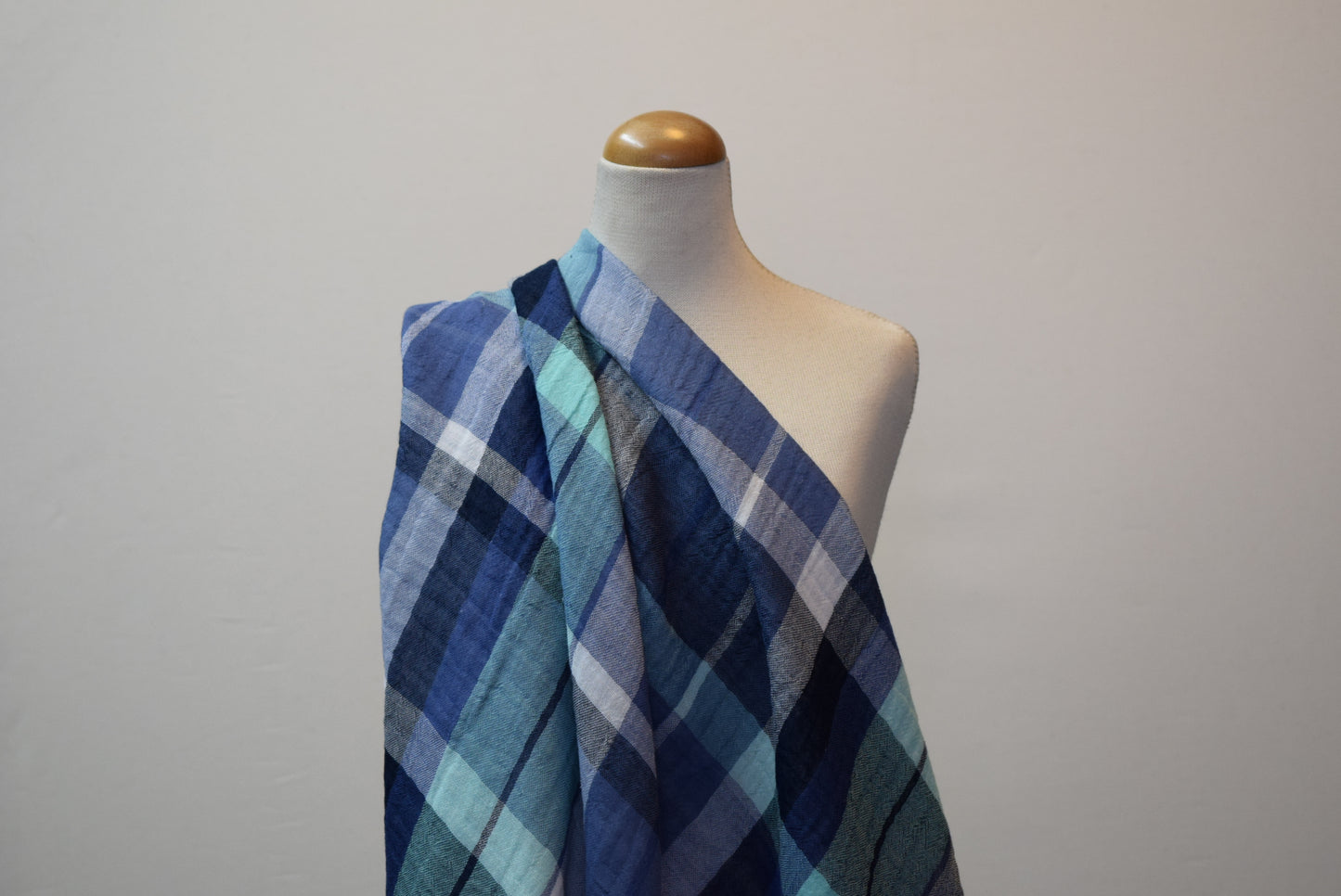 Bambino Double-Cloth Check - Blue