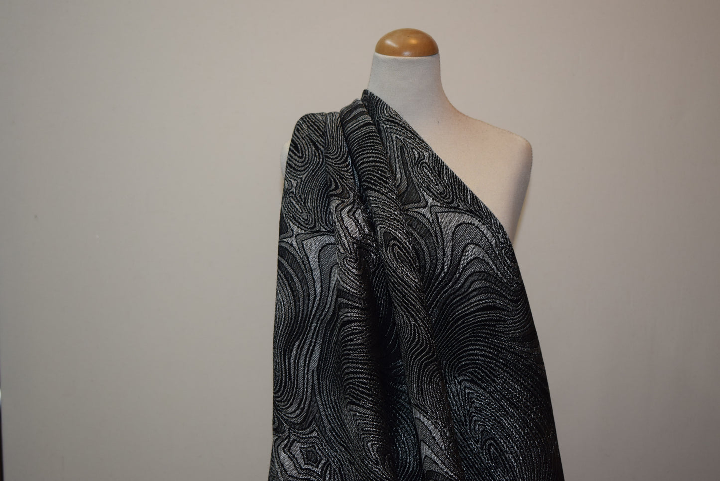 'Swirl' Jacquard - Silver