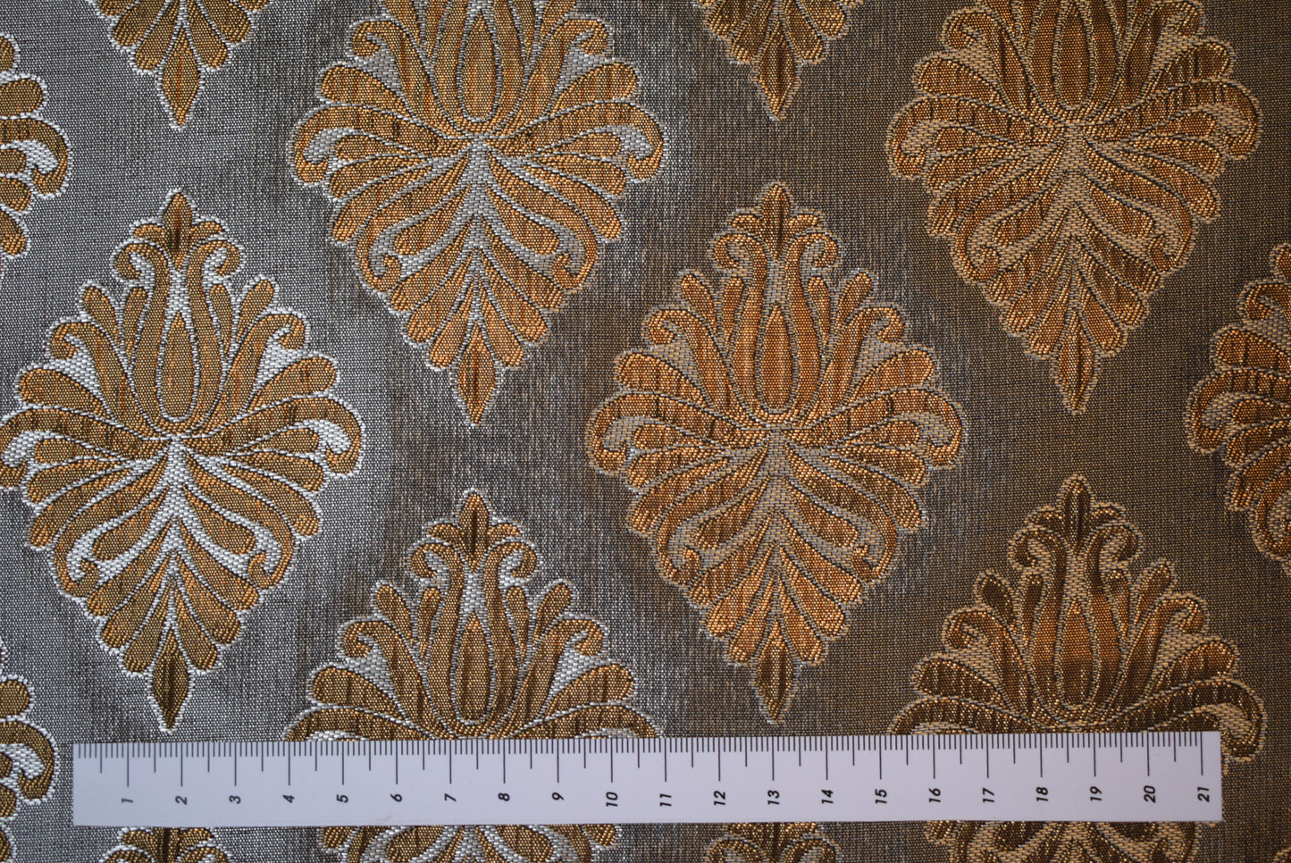 'Acanthus' Jacquard - Silver & Bronze