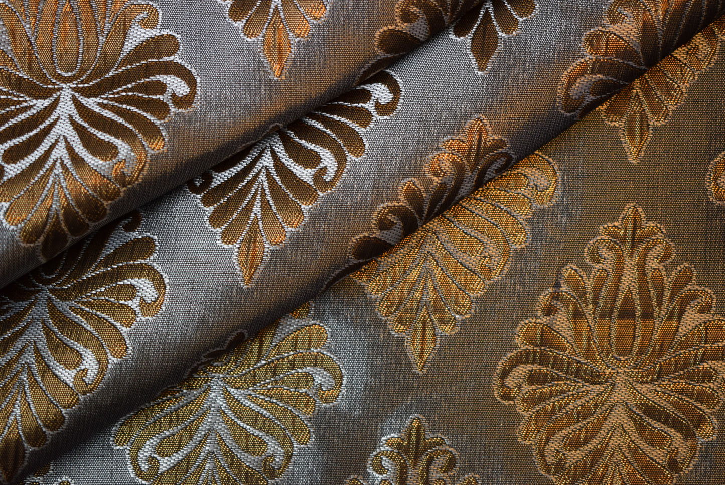 'Acanthus' Jacquard - Silver & Bronze