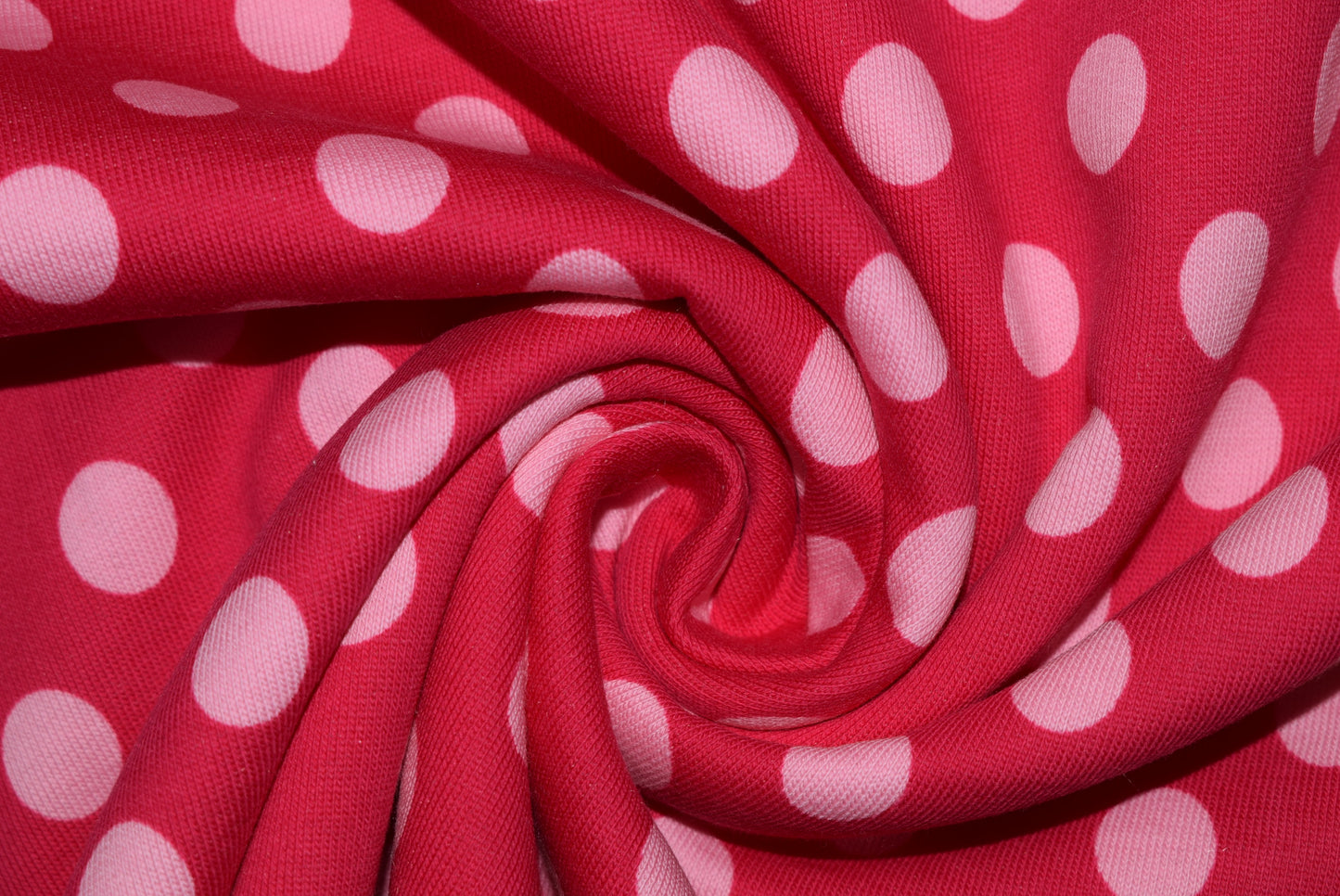 Pink Spot Fleece Sweatshirting
