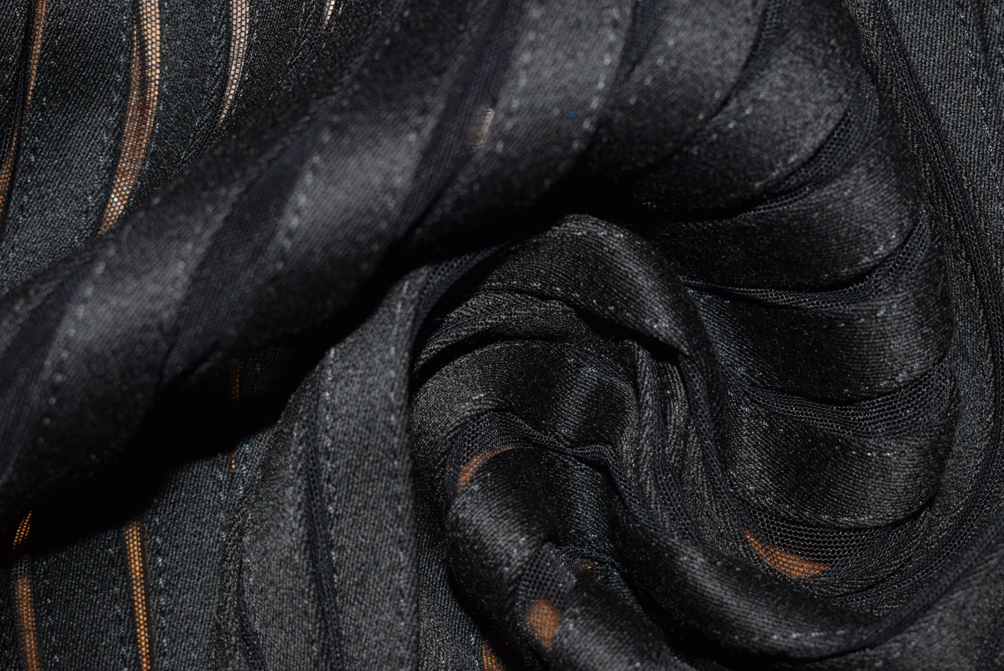Satin Bands On Stretch Tulle