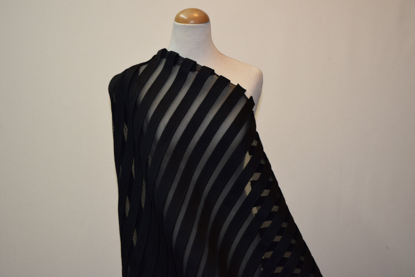 Satin Bands On Stretch Tulle