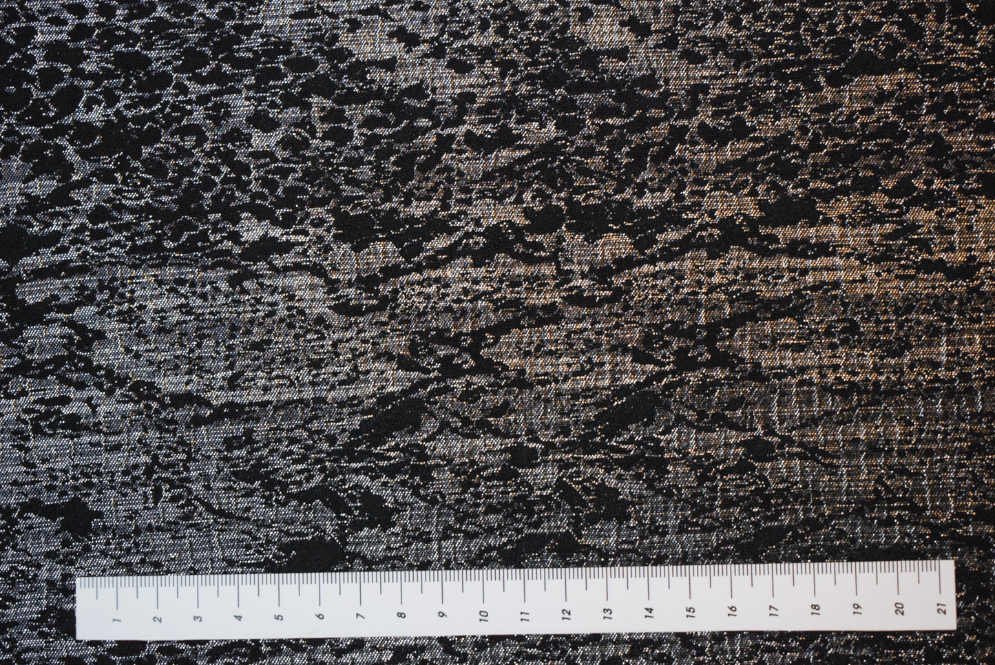 'Animal' Brocade - Black/Silver