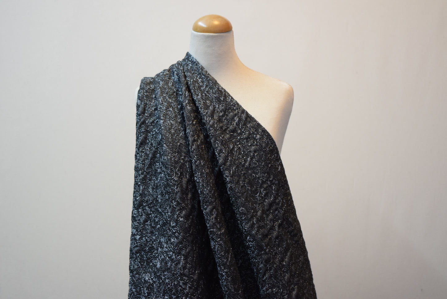 Silver Cloqué Jacquard