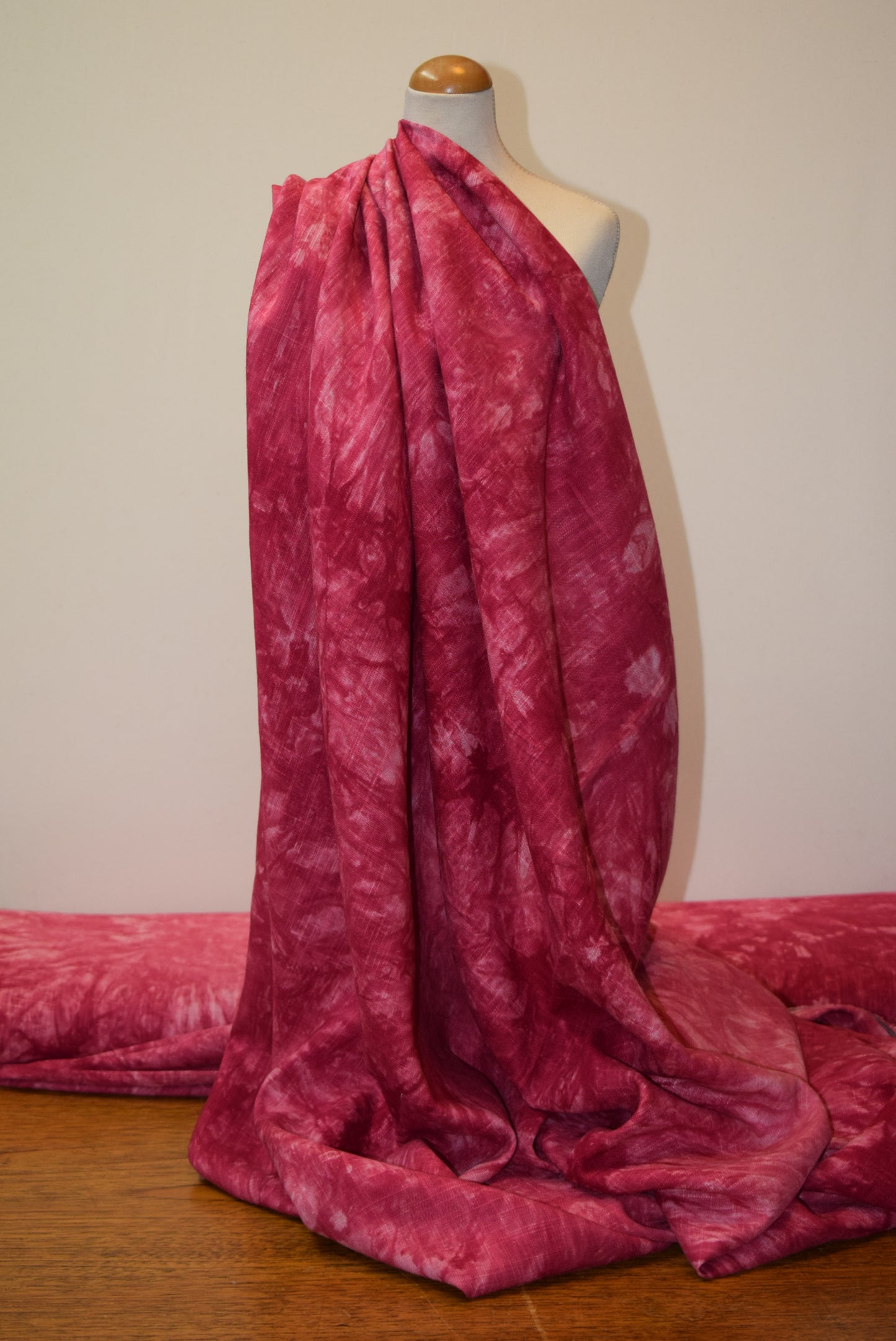 Tie-dye Linen Look - Raspberry