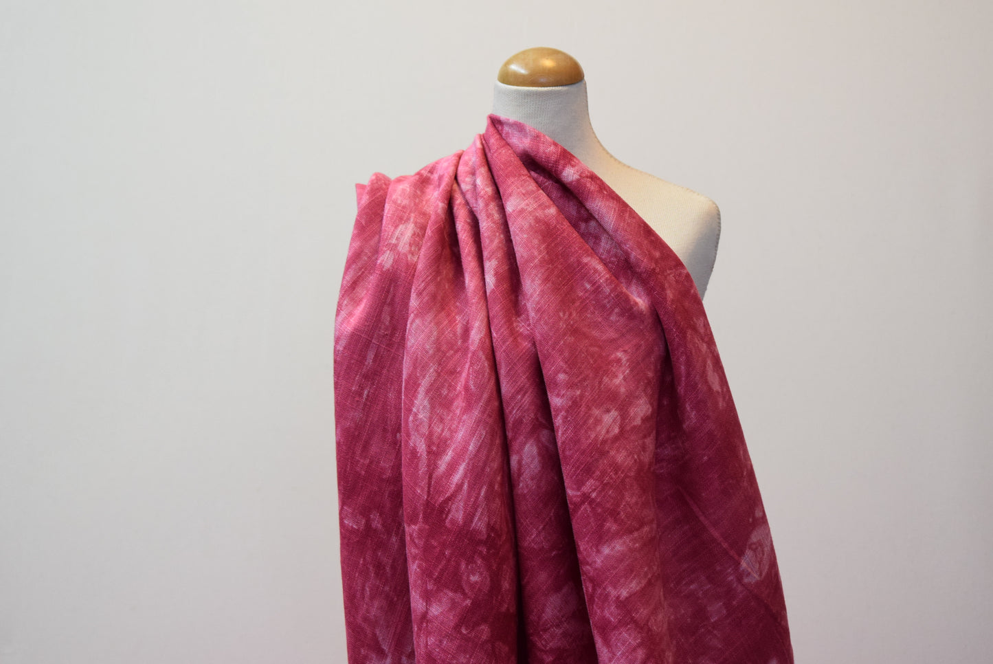 Tie-dye Linen Look - Raspberry