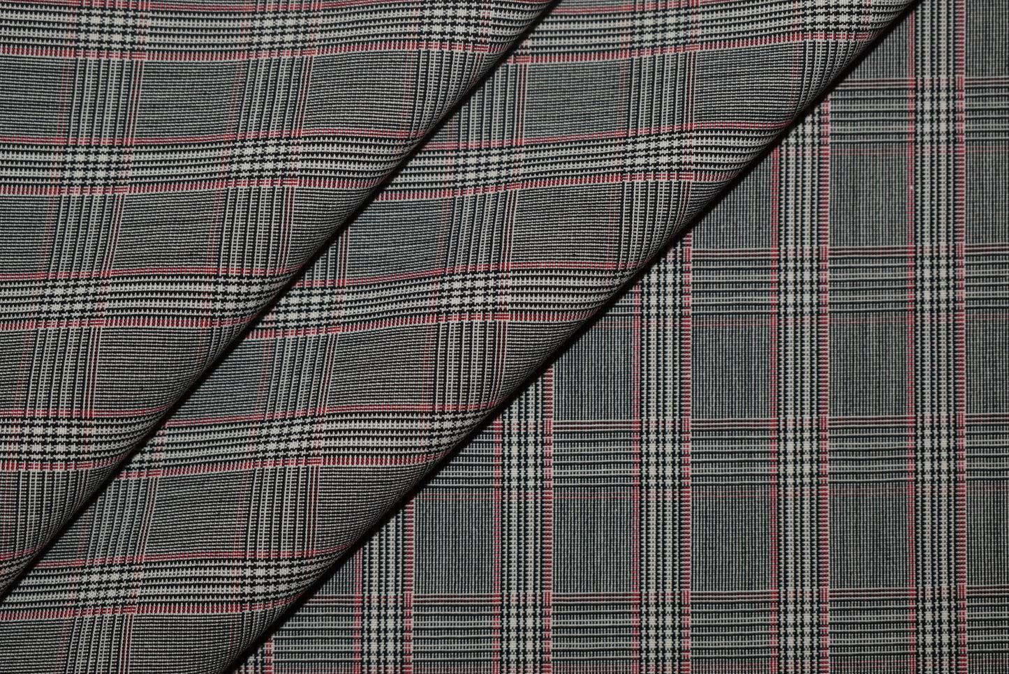 Red & Grey Checked Suiting