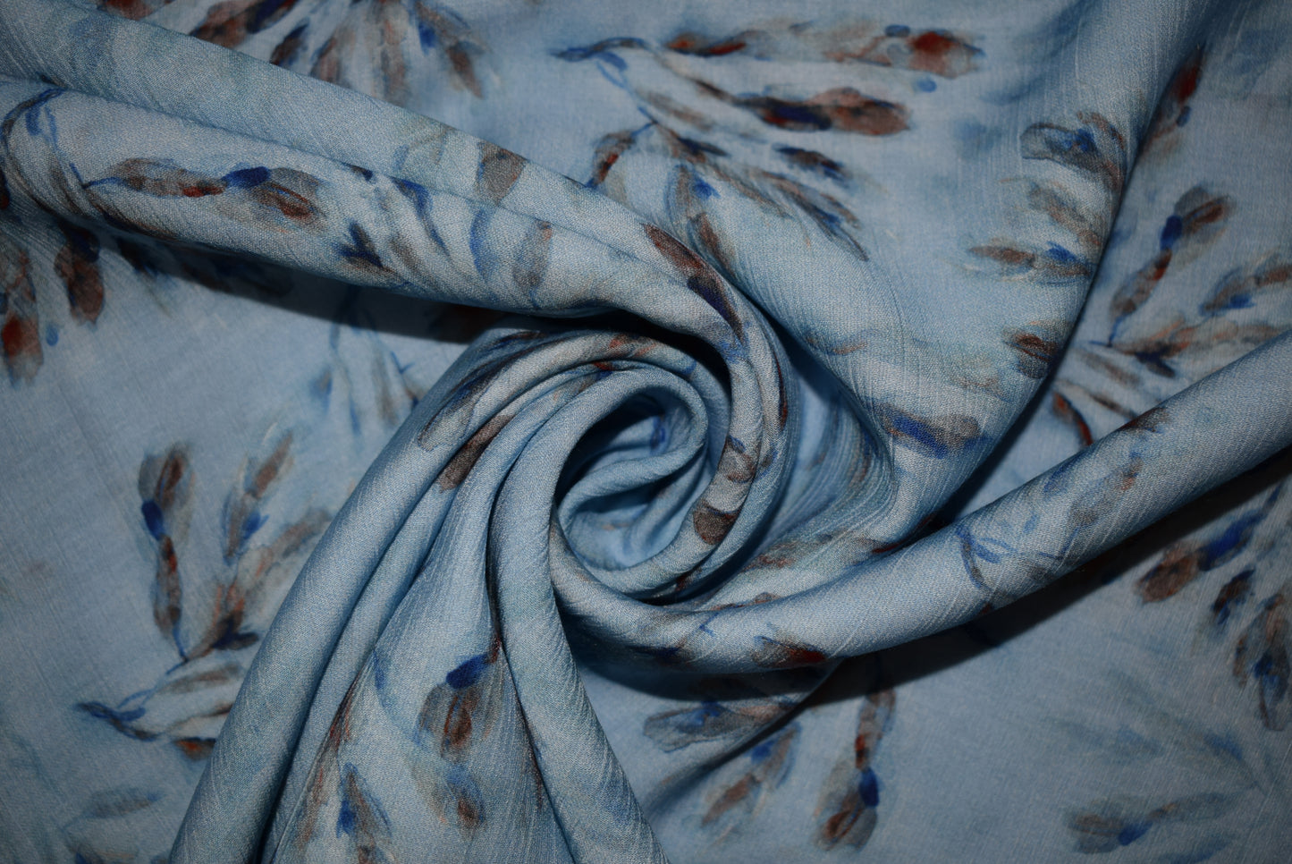'Rimini' Crinkle Crépe - Blue