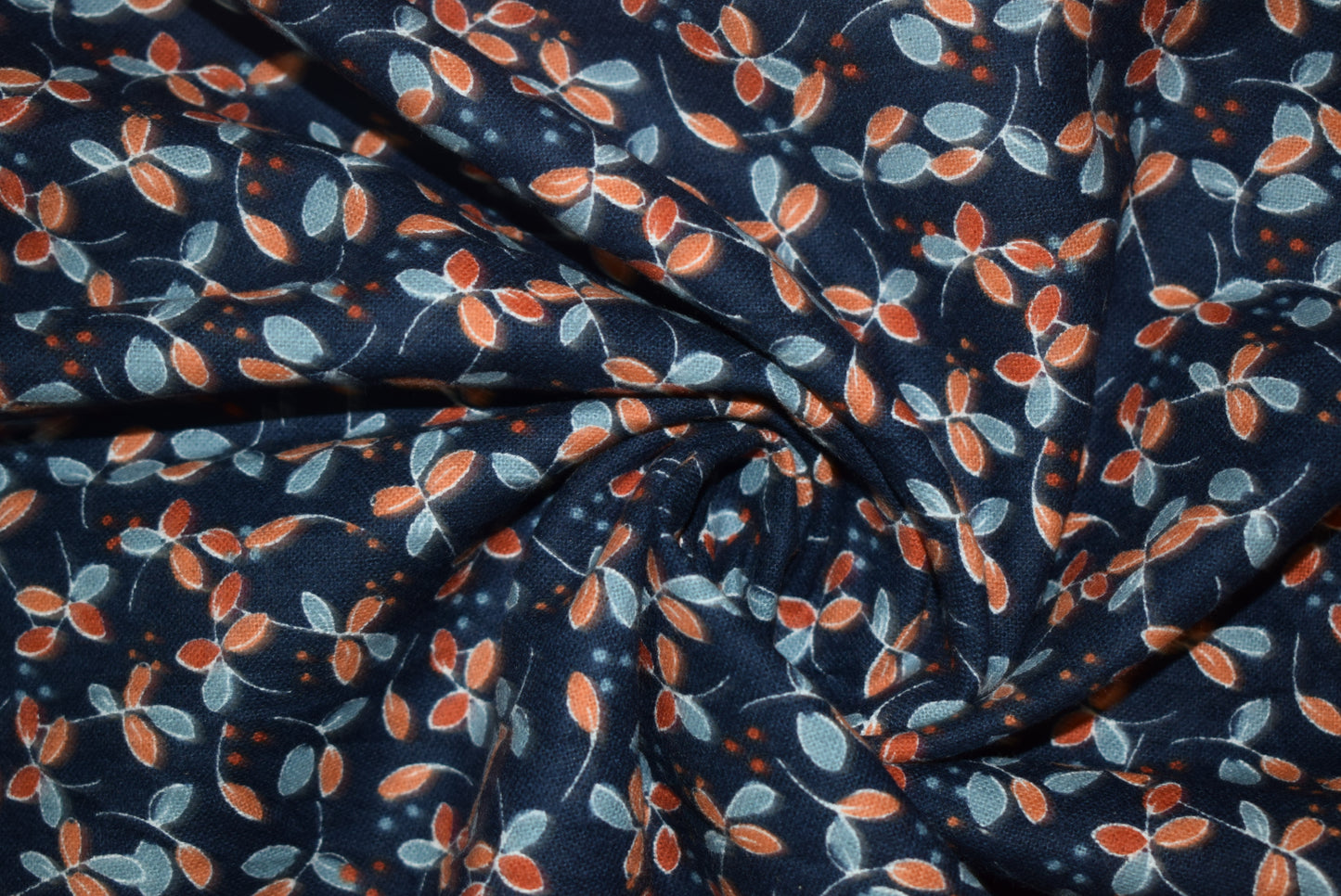 'Florence' Brushed Flannel - Navy