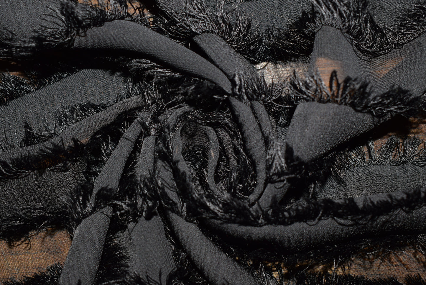 Black 'Eyelash' Chiffon