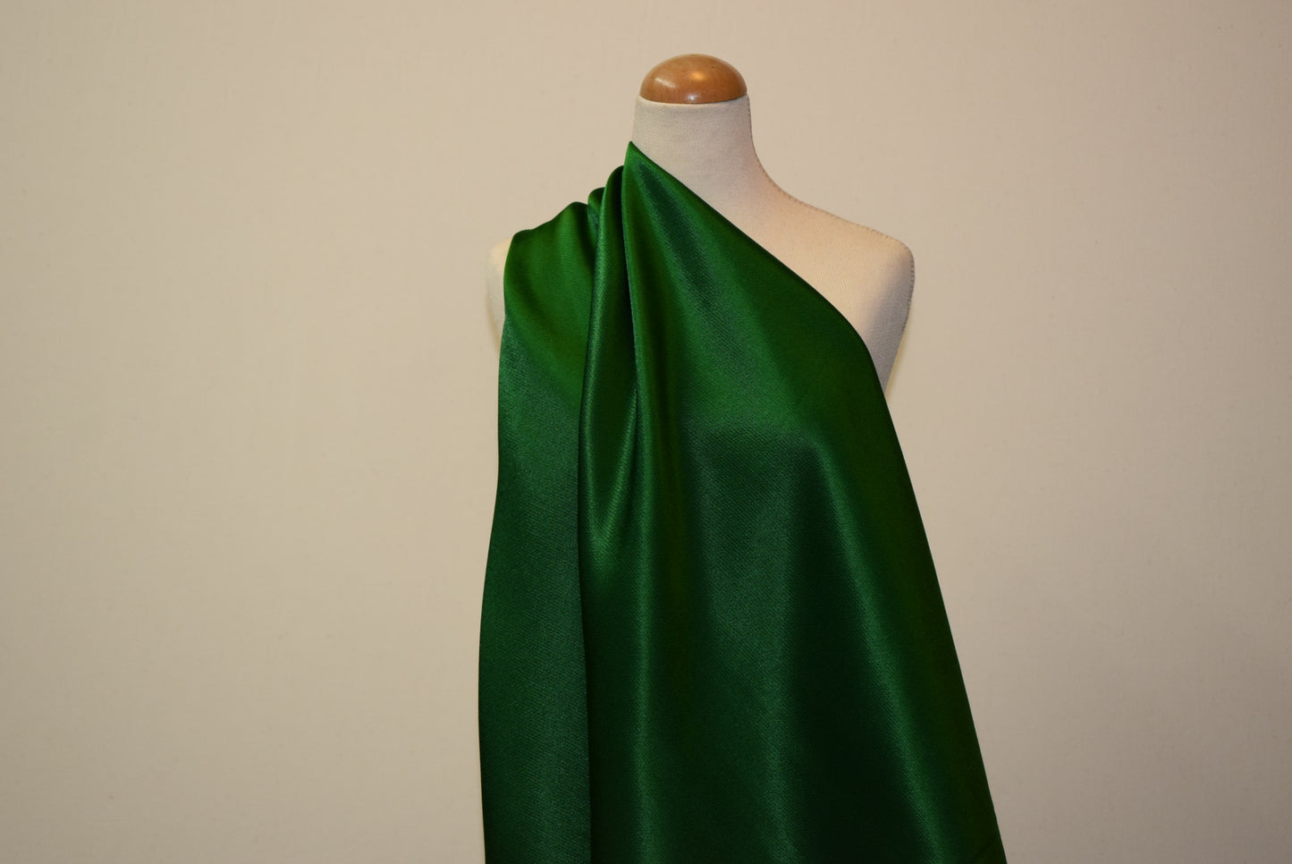 'Bardot' Viscose Satin - Emerald (Fabric Godmother Collection)