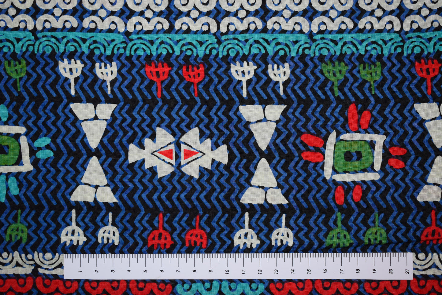 'Bali' Aztec Print - Navy