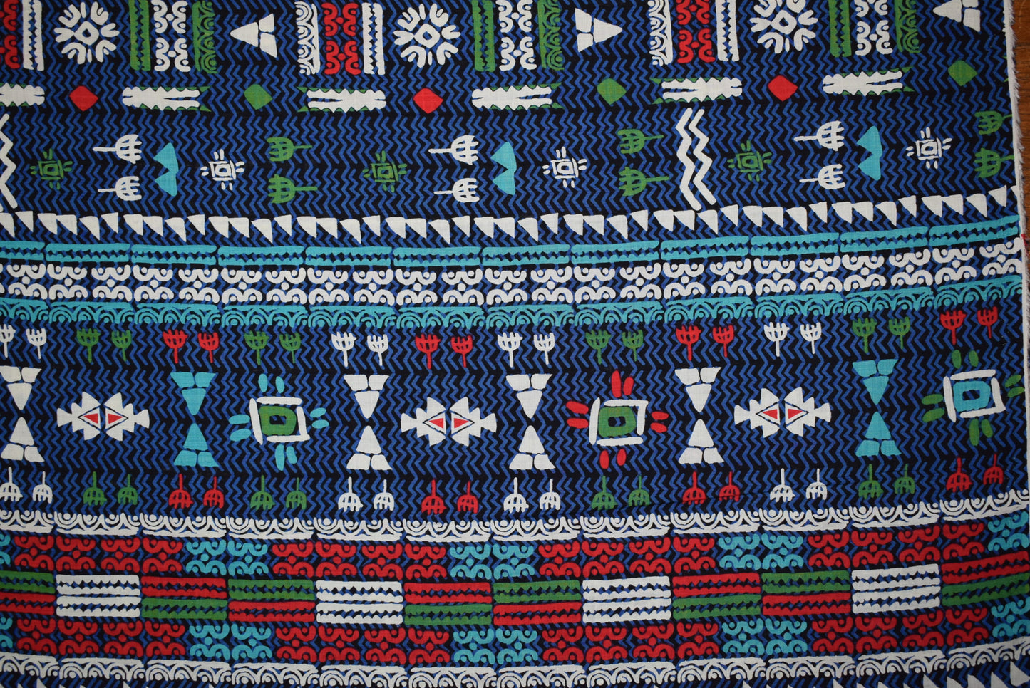 'Bali' Aztec Print - Navy
