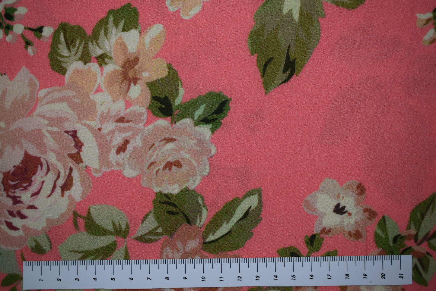 'Brigitte' Vintage Crépe - Coral (Fabric Godmother Collection)