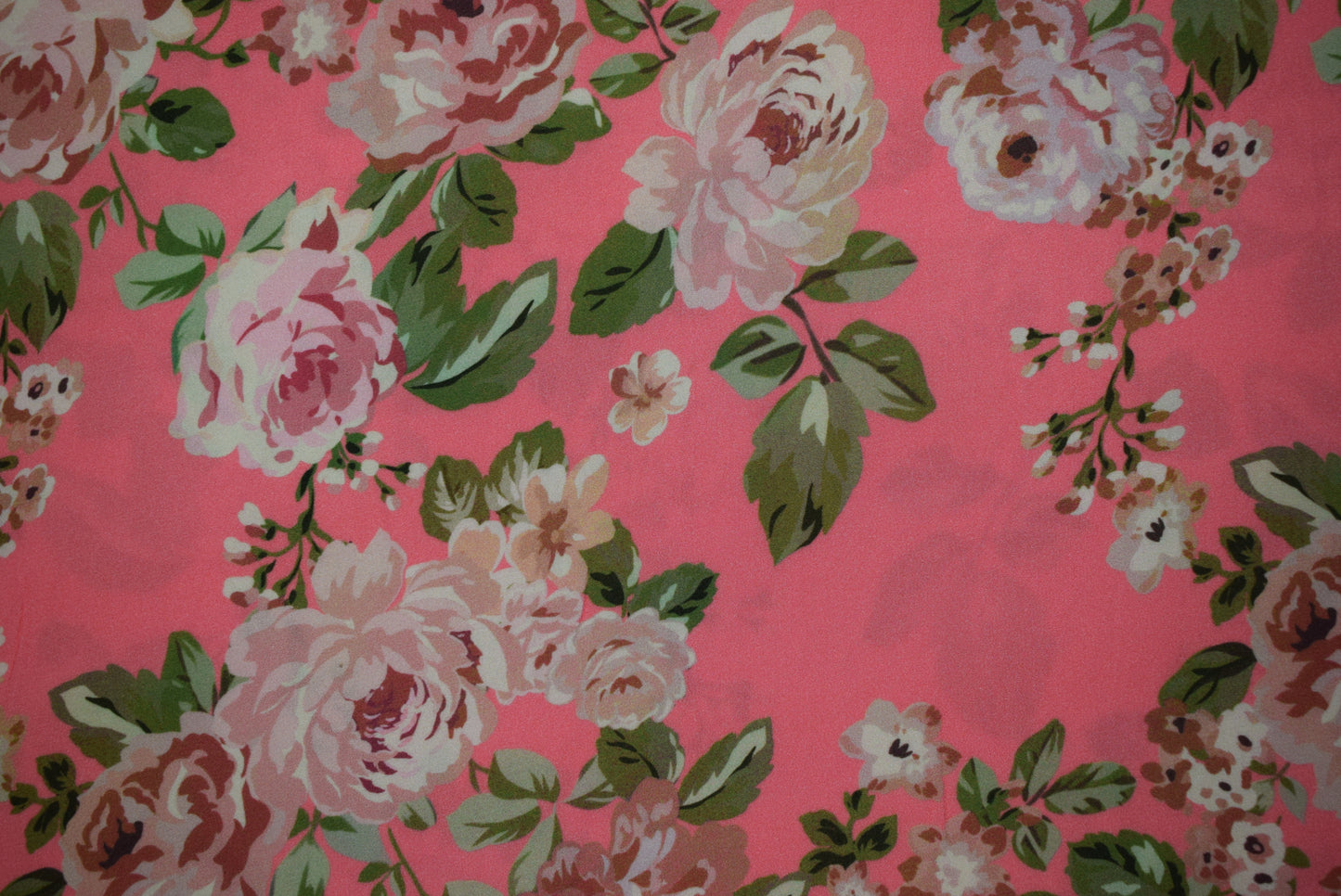 'Brigitte' Vintage Crépe - Coral (Fabric Godmother Collection)