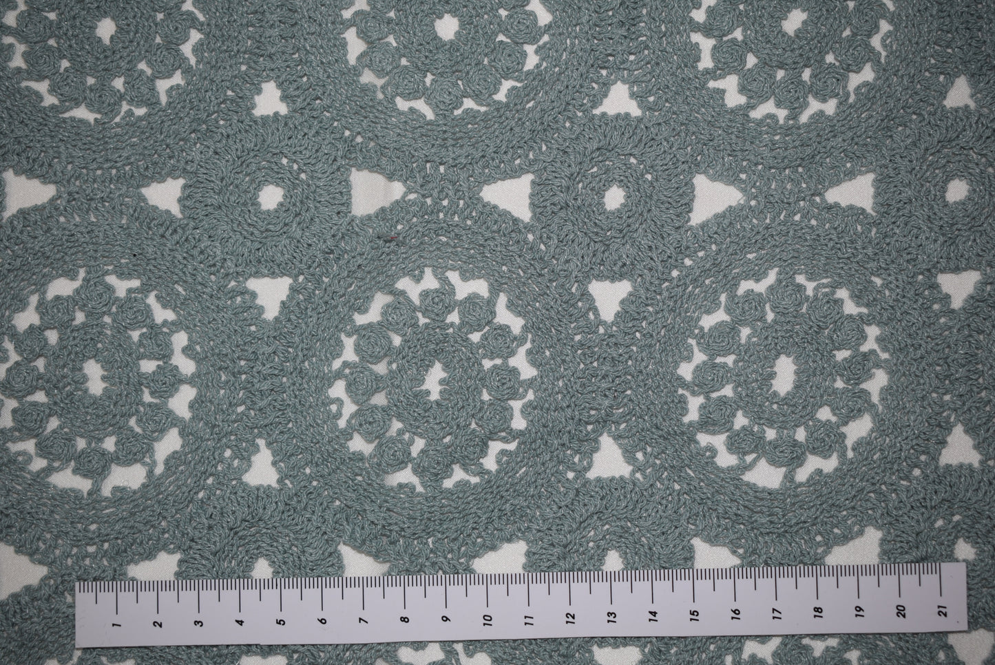 Pale Aqua 'Crochet' Lace