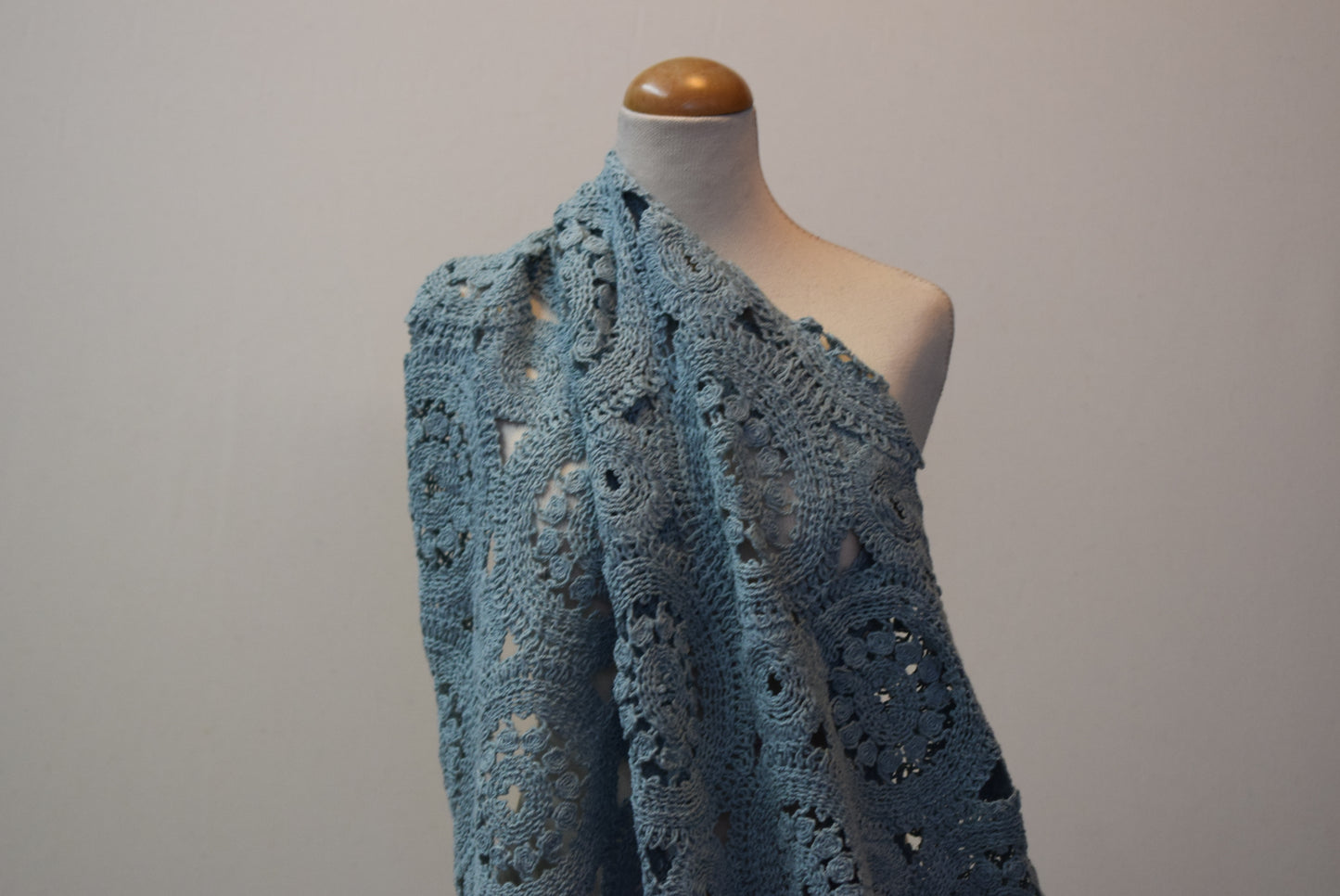 Pale Aqua 'Crochet' Lace