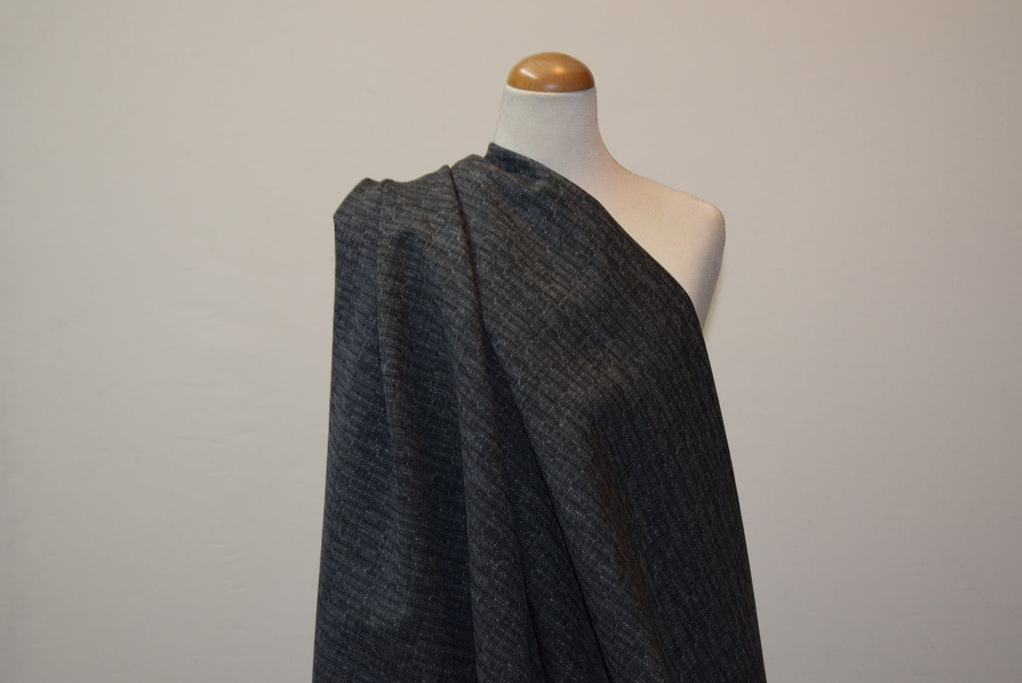 Grey Slub Check Jacquard