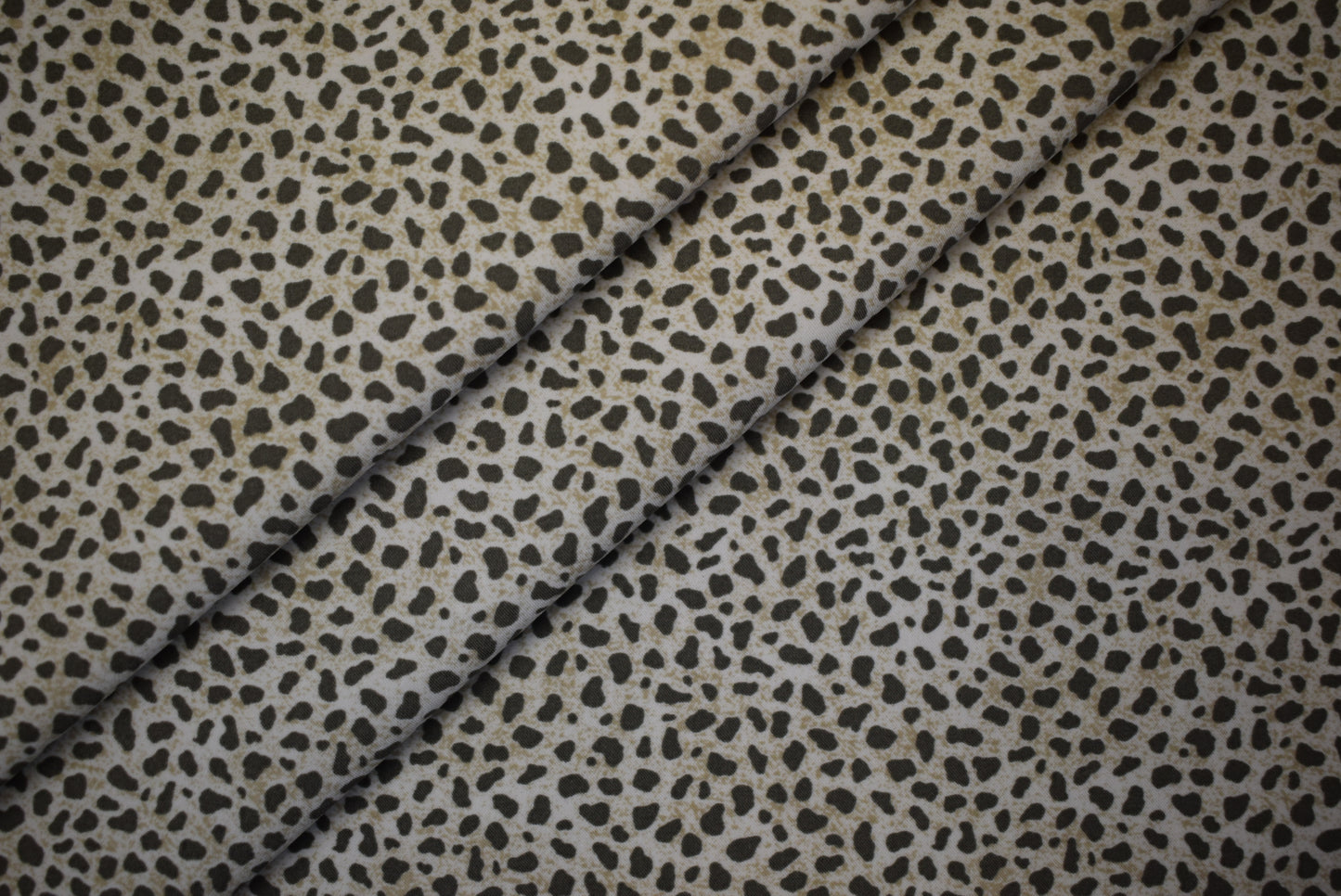 'Olive Cheetah' Printed Stretch Sateen