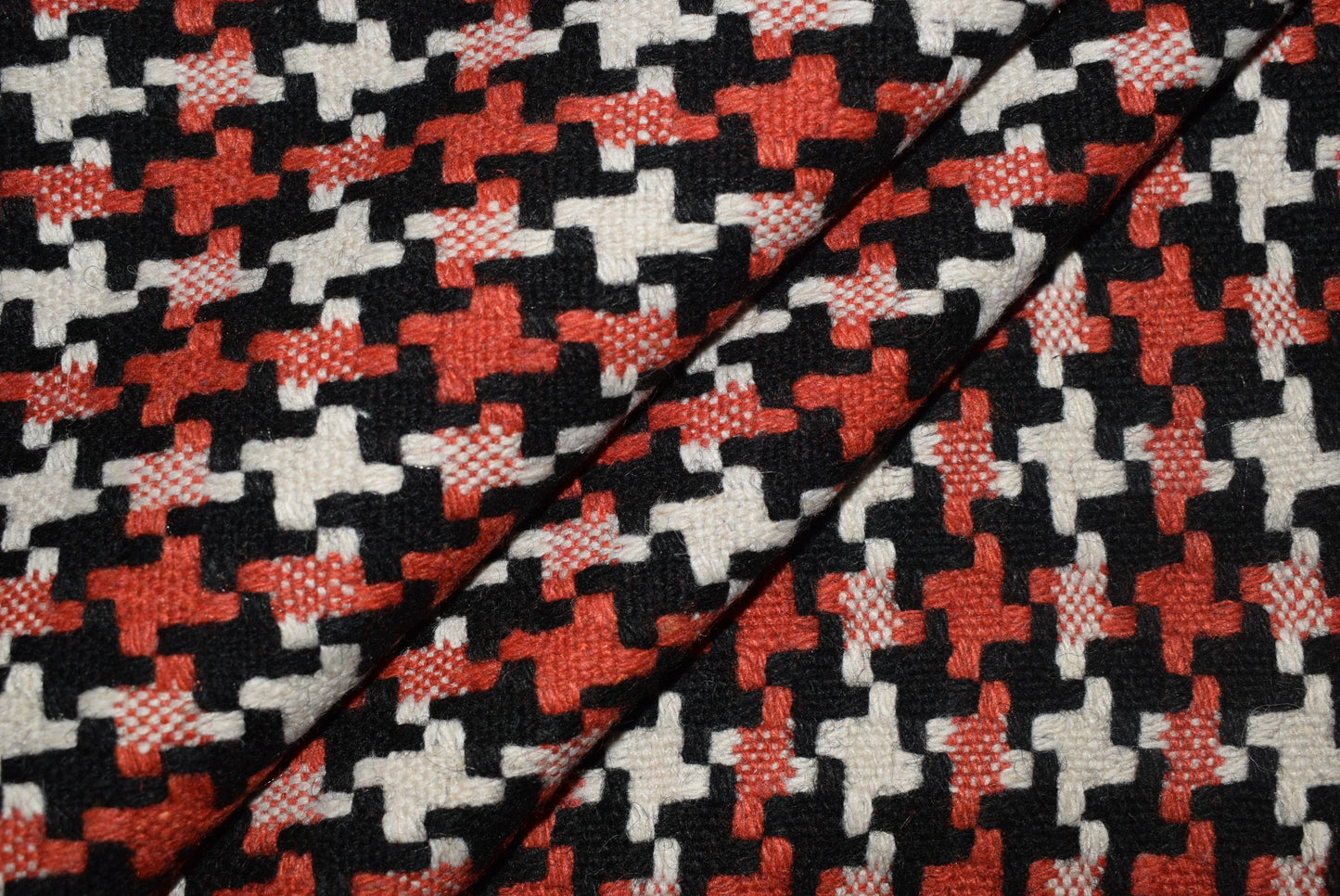 Rust Dogtooth Tweed