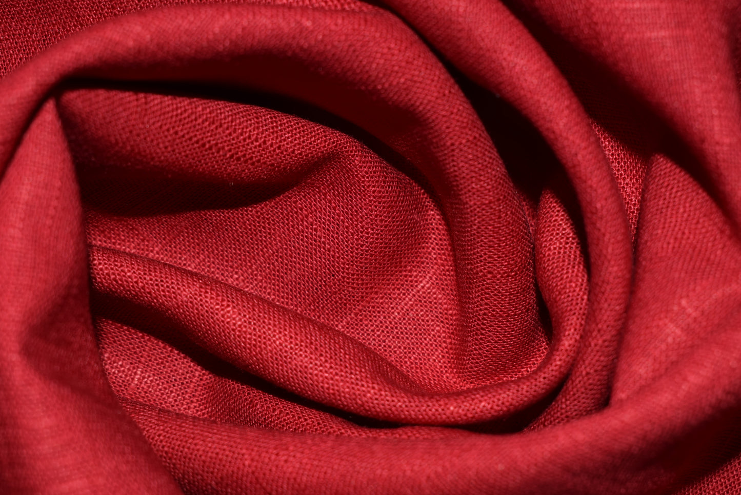 Washed Ramie linen - Dark Red