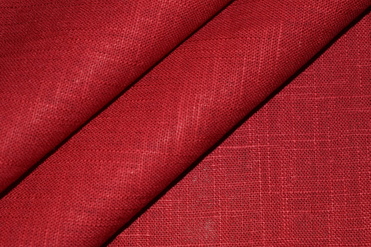 Washed Ramie linen - Dark Red