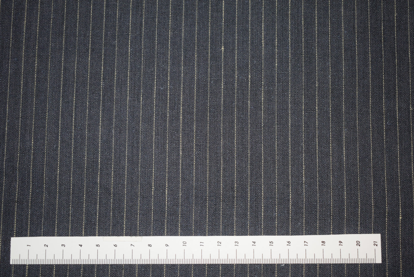 Blue & White Linen Pinstripe