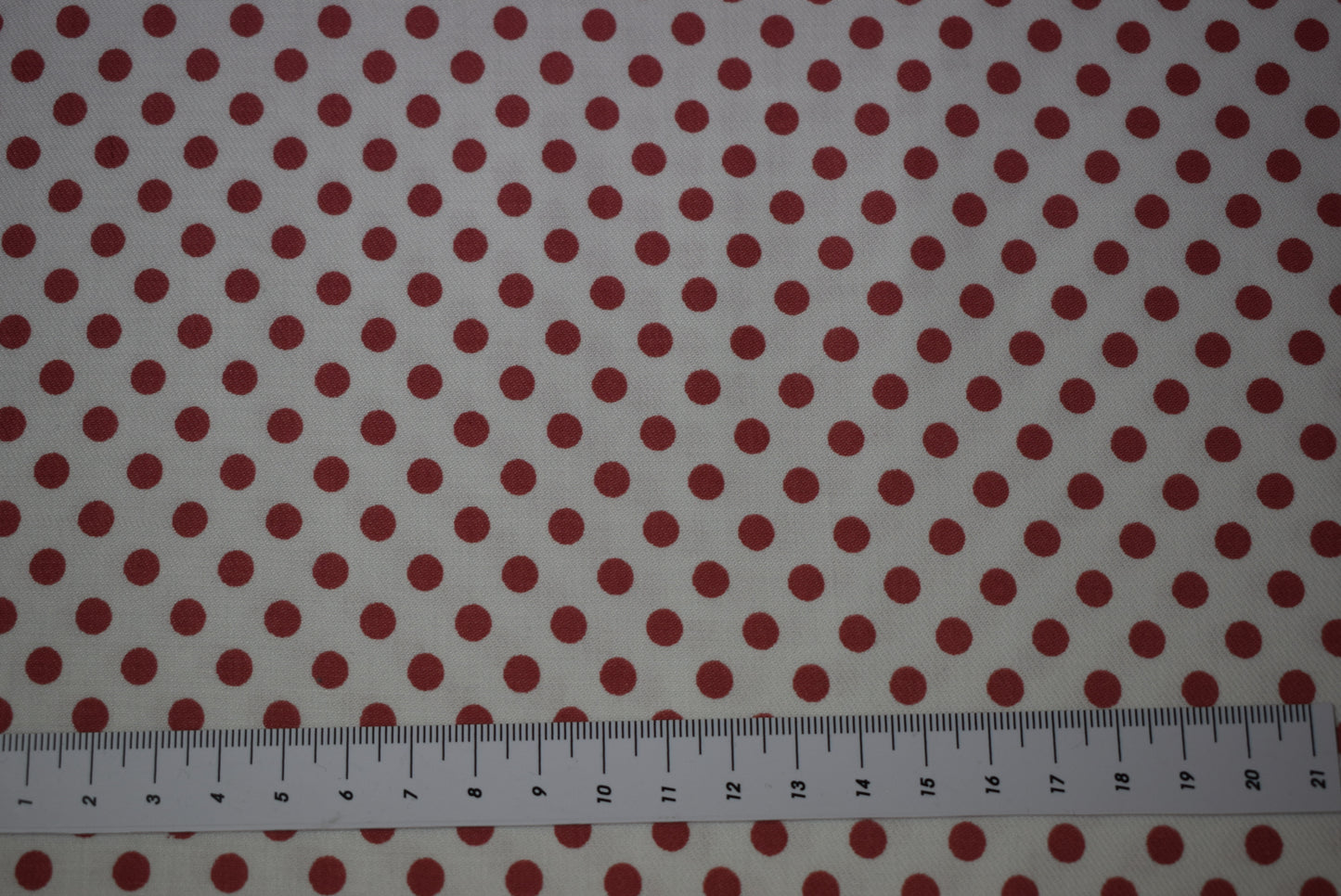 Dusky pink spot on white twill