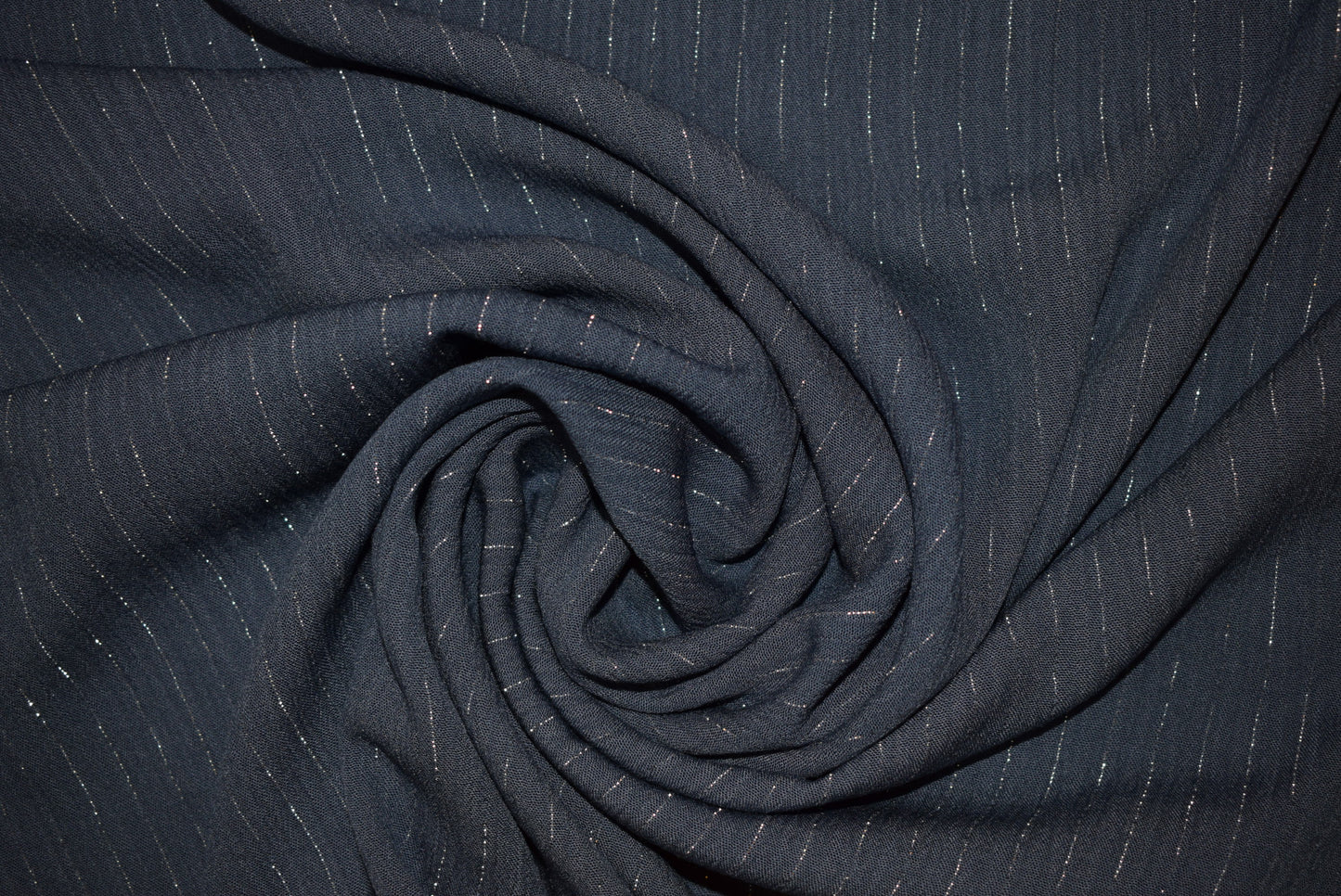 Lurex Crinkle Stripe - Airforce