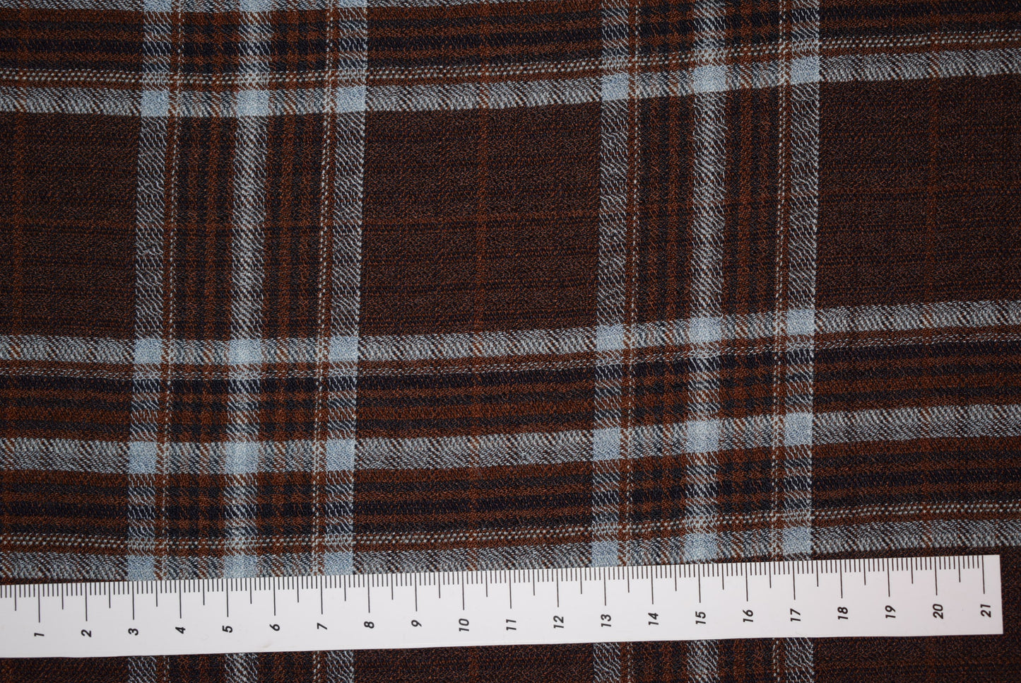 Coffee/Sky Crinkle Check