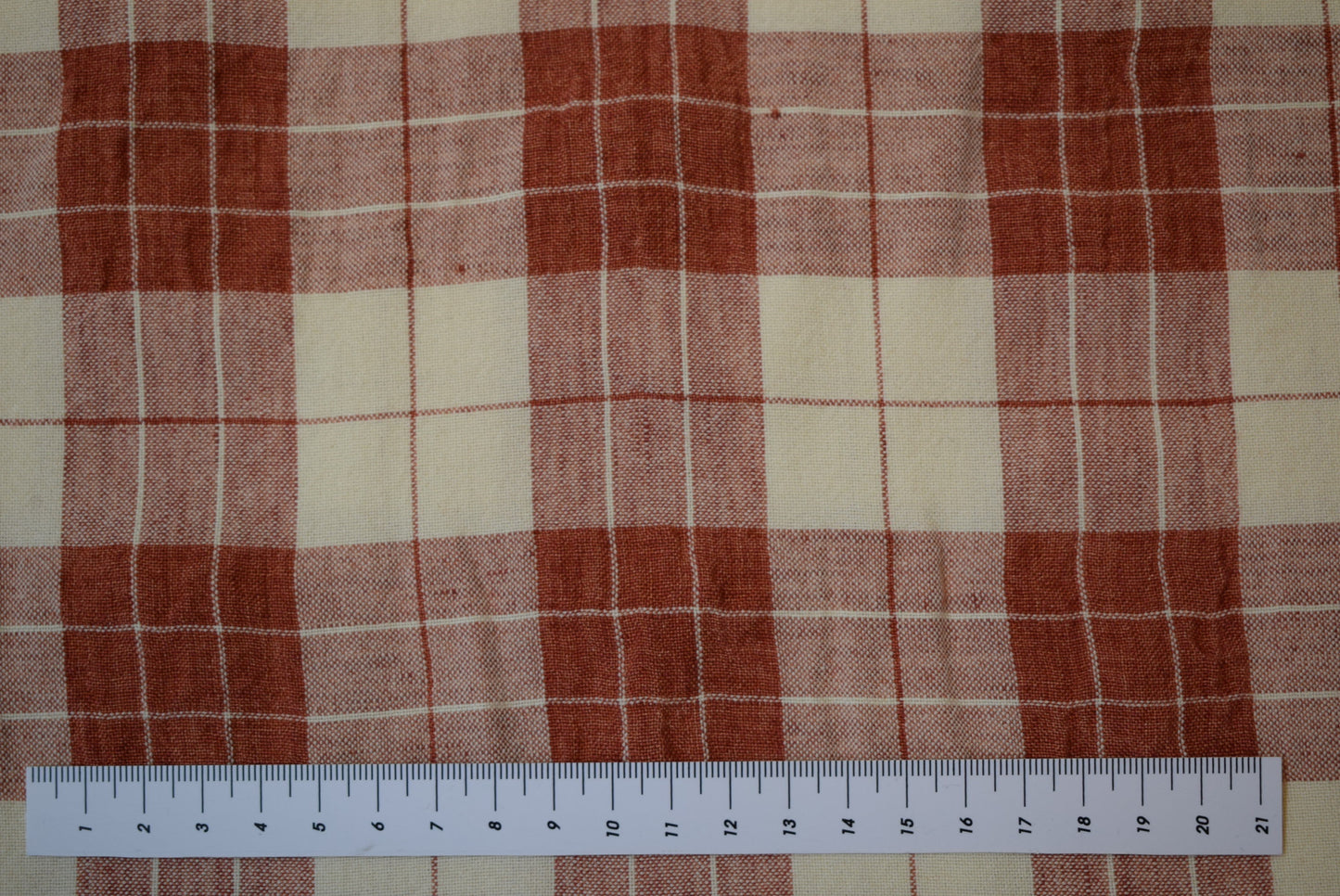 'Quadro' Crinkle Check- Rust