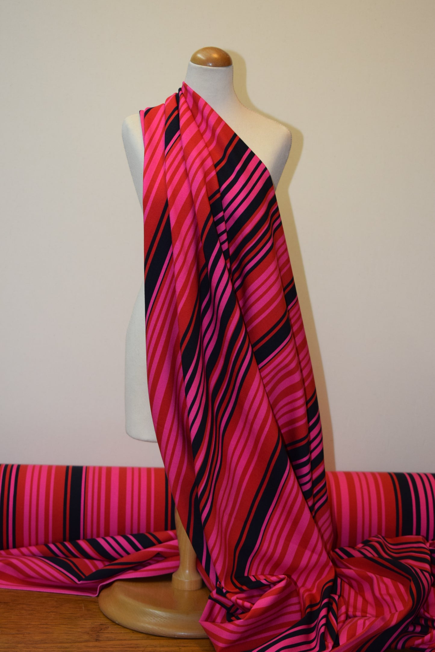 Multi-Stripe Jersey - Cerise