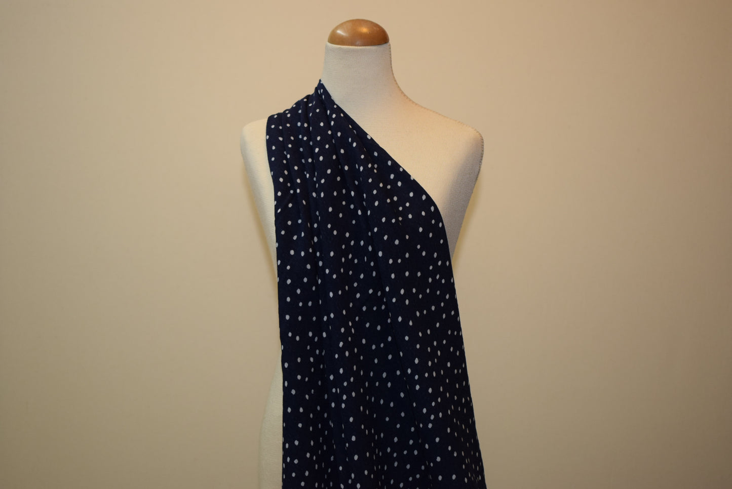 Jacquard Lawn -Navy/White