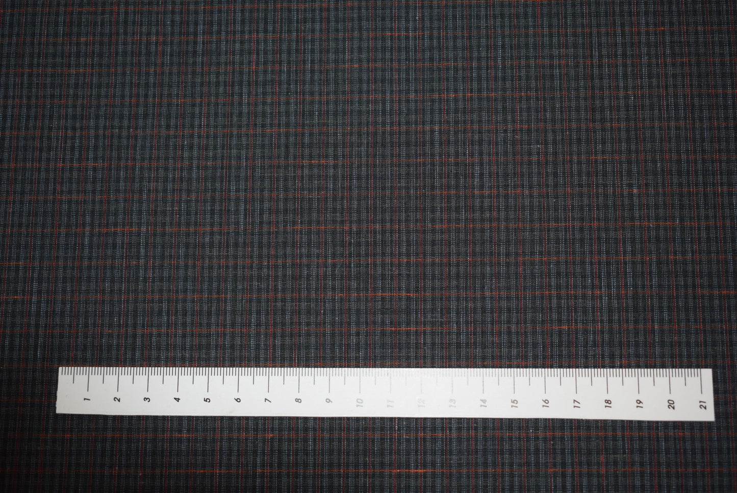 Checked Linen Mix Poplin