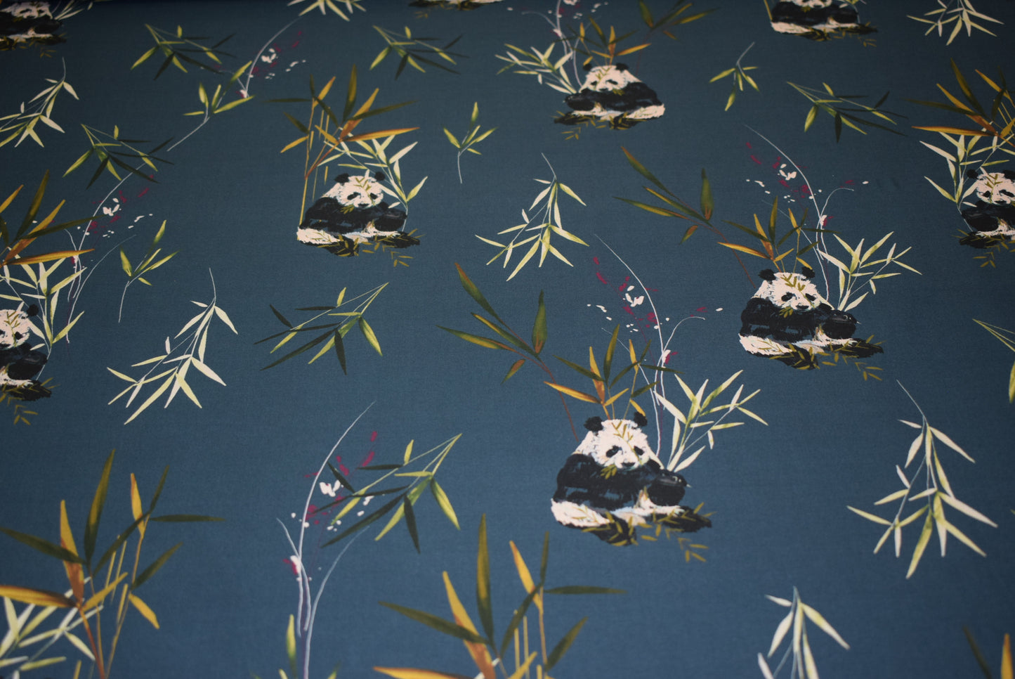 'Panda Retreat' Poplin with Stretch