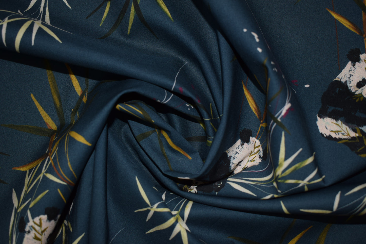 'Panda Retreat' Poplin with Stretch