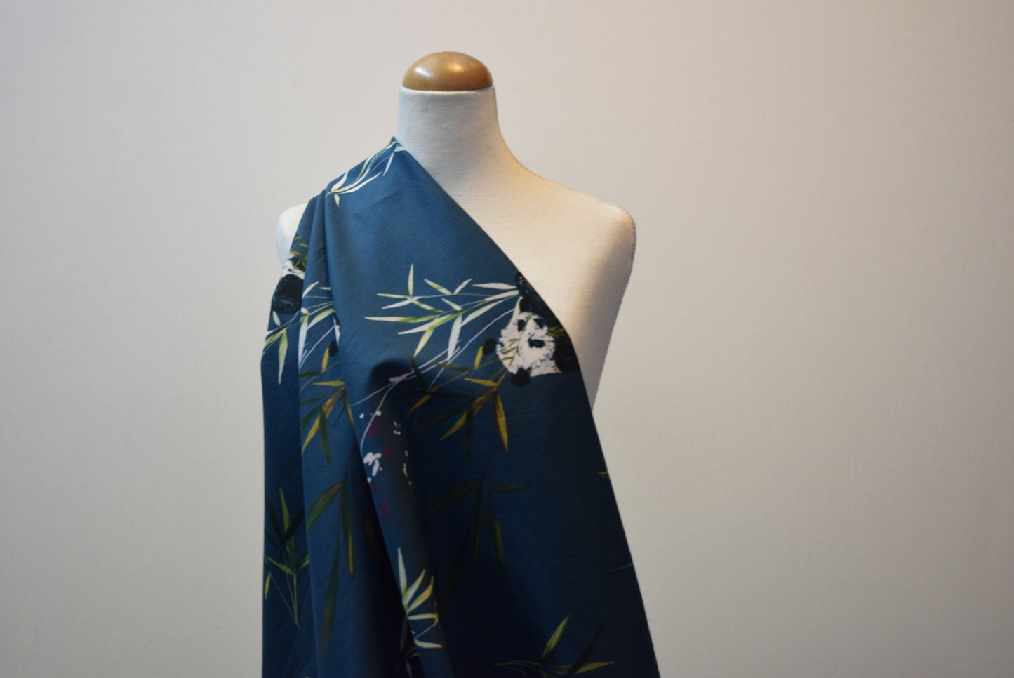 'Panda Retreat' Poplin with Stretch