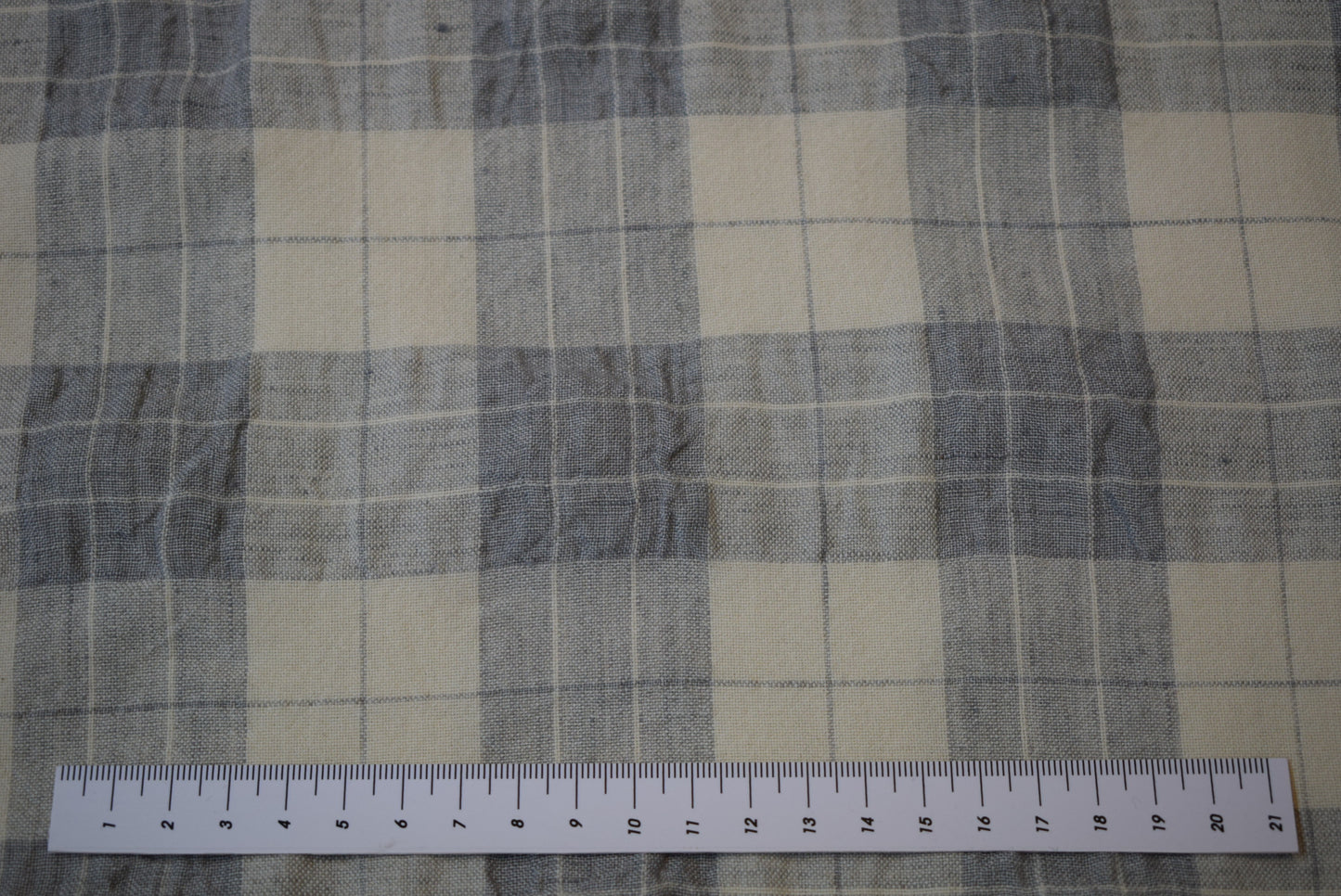 'Quadro' L/C Crinkle Check - Grey