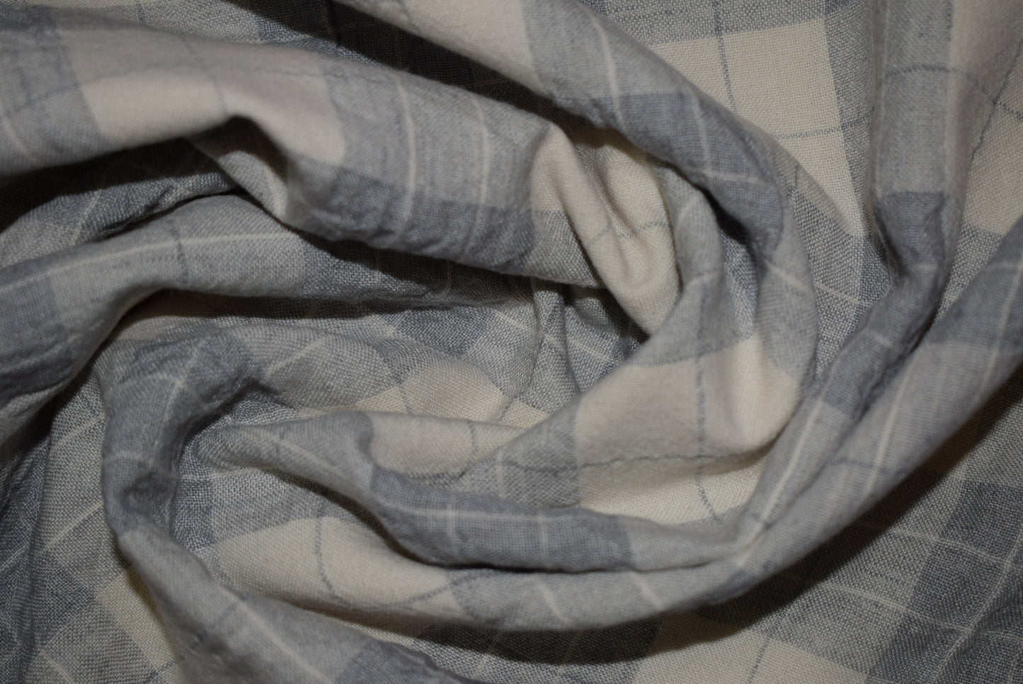 'Quadro' L/C Crinkle Check - Grey